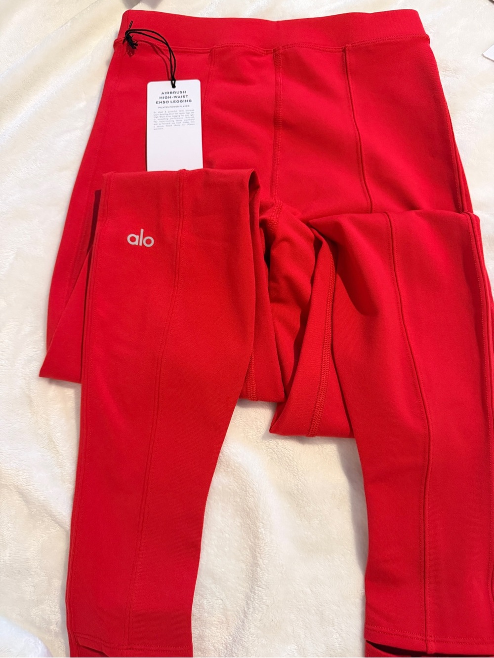 NWT ALO Yoga Airbrush High-Waist Enso Legging Classic Red